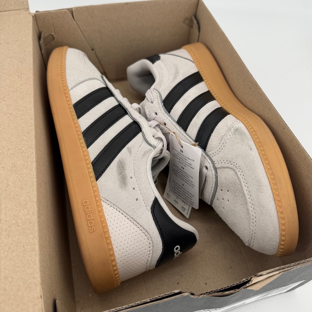 Adidas Breaknet Sleek Womens 8.5 Grey Black Gum Sole Sneakers JR0689 - Picture 4 of 10